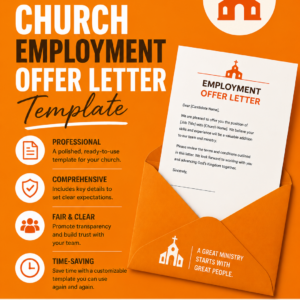 Church Employment Offer Letter Template- DOWNLOADABLE