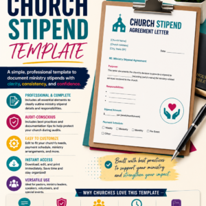 Church Stipend Guide & Letter Template- DOWNLOADABLE